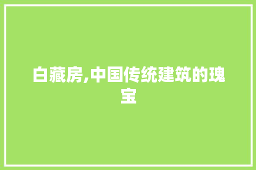 白藏房,中国传统建筑的瑰宝