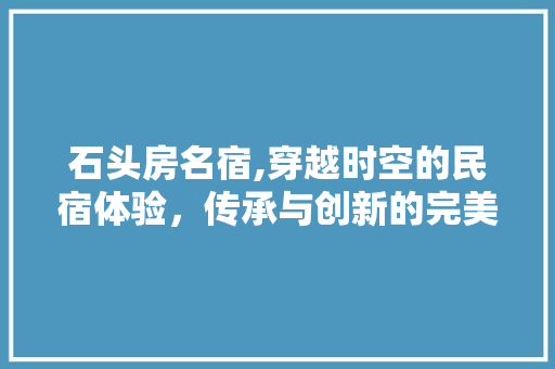 石头房名宿,穿越时空的民宿体验，传承与创新的完美融合