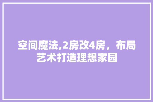 空间魔法,2房改4房，布局艺术打造理想家园