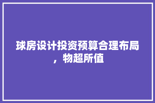 球房设计投资预算合理布局，物超所值