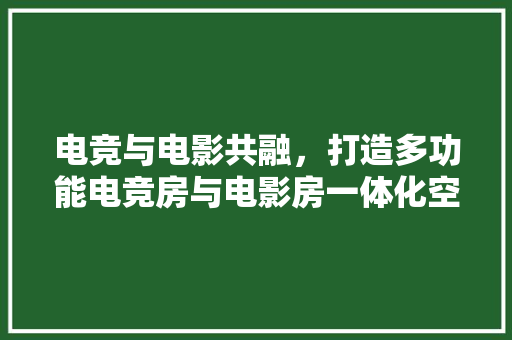 电竞与电影共融，打造多功能电竞房与电影房一体化空间