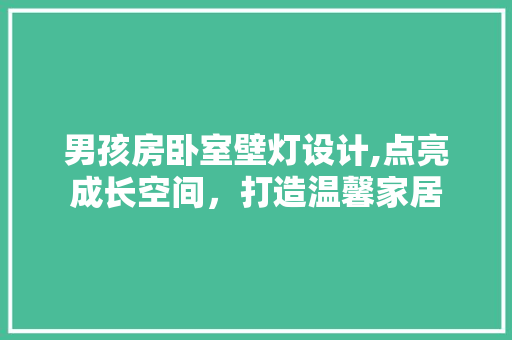 男孩房卧室壁灯设计,点亮成长空间，打造温馨家居