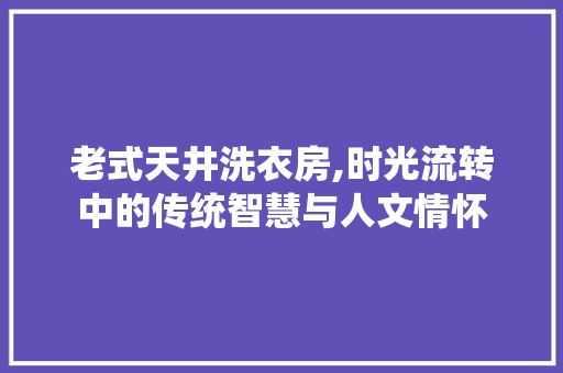 老式天井洗衣房,时光流转中的传统智慧与人文情怀