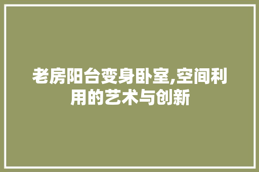 老房阳台变身卧室,空间利用的艺术与创新