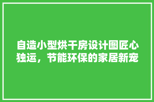 自造小型烘干房设计图匠心独运，节能环保的家居新宠