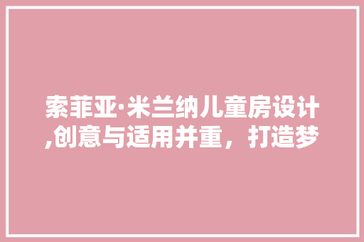 索菲亚·米兰纳儿童房设计,创意与适用并重，打造梦幻童趣空间