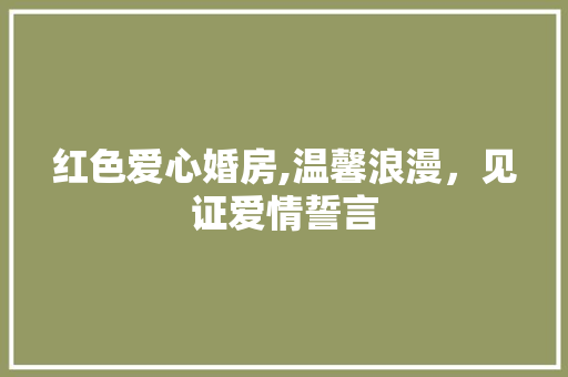 红色爱心婚房,温馨浪漫，见证爱情誓言