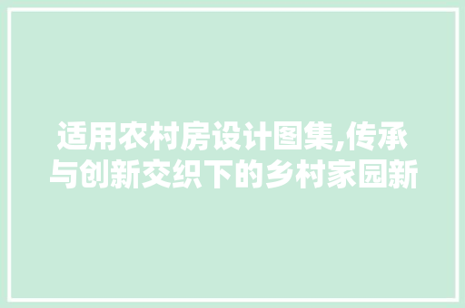 适用农村房设计图集,传承与创新交织下的乡村家园新篇章