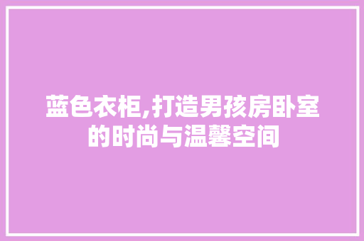 蓝色衣柜,打造男孩房卧室的时尚与温馨空间