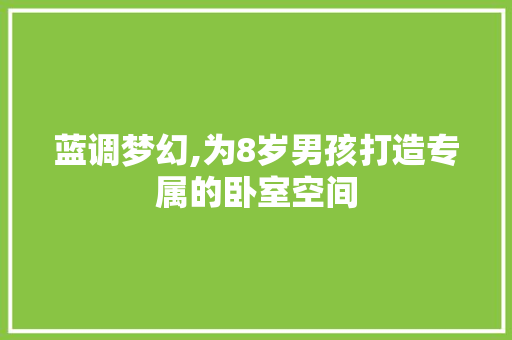 蓝调梦幻,为8岁男孩打造专属的卧室空间