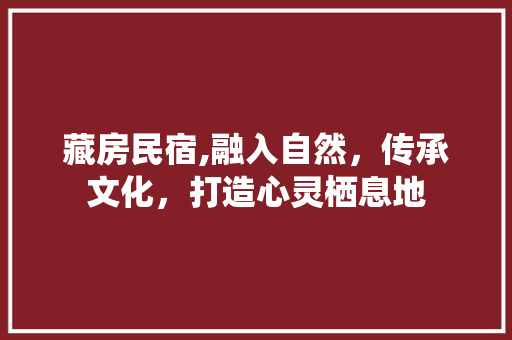 藏房民宿,融入自然，传承文化，打造心灵栖息地