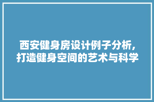 西安健身房设计例子分析,打造健身空间的艺术与科学