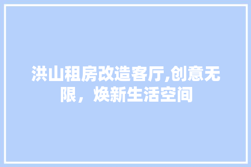 洪山租房改造客厅,创意无限，焕新生活空间