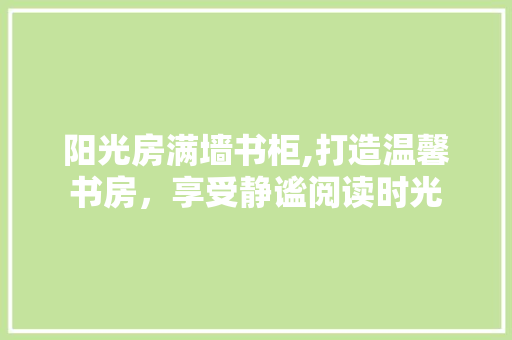 阳光房满墙书柜,打造温馨书房，享受静谧阅读时光