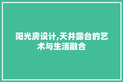 阳光房设计,天井露台的艺术与生活融合