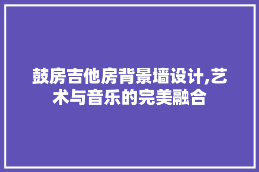 鼓房吉他房背景墙设计,艺术与音乐的完美融合