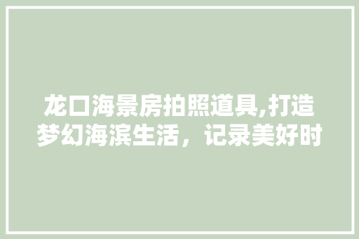 龙口海景房拍照道具,打造梦幻海滨生活，记录美好时光