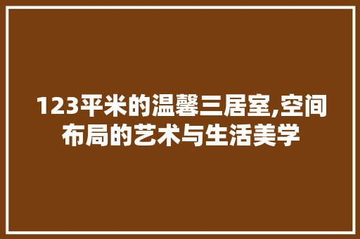 123平米的温馨三居室,空间布局的艺术与生活美学