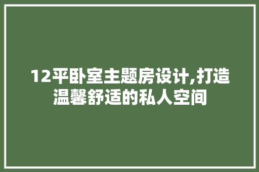 12平卧室主题房设计,打造温馨舒适的私人空间