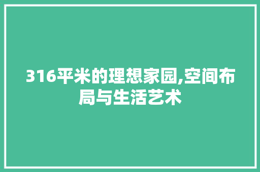 316平米的理想家园,空间布局与生活艺术
