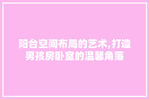 阳台空间布局的艺术,打造男孩房卧室的温馨角落