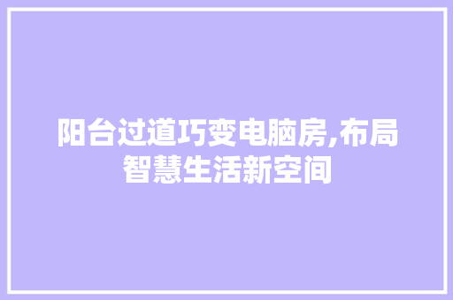 阳台过道巧变电脑房,布局智慧生活新空间