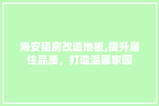 海安租房改造地板,提升居住品质，打造温馨家园