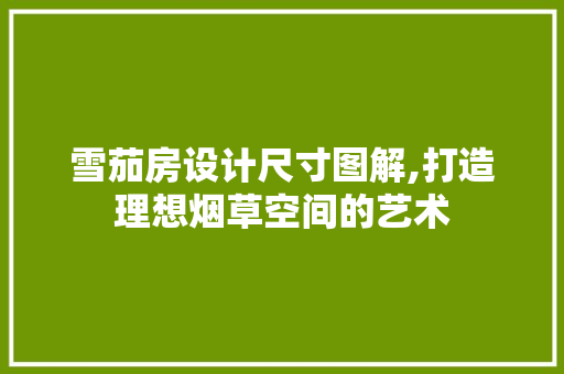 雪茄房设计尺寸图解,打造理想烟草空间的艺术