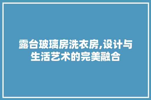 露台玻璃房洗衣房,设计与生活艺术的完美融合