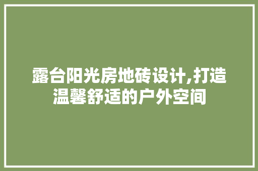 露台阳光房地砖设计,打造温馨舒适的户外空间