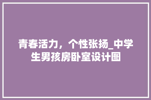 青春活力，个性张扬_中学生男孩房卧室设计图