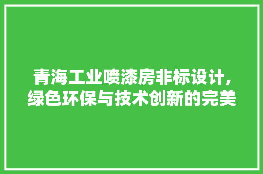 青海工业喷漆房非标设计,绿色环保与技术创新的完美融合