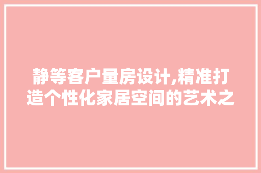 静等客户量房设计,精准打造个性化家居空间的艺术之旅
