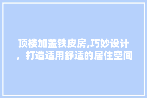 顶楼加盖铁皮房,巧妙设计，打造适用舒适的居住空间