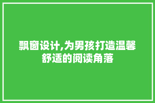 飘窗设计,为男孩打造温馨舒适的阅读角落