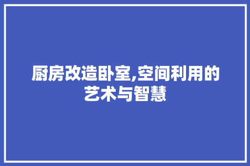 厨房改造卧室,空间利用的艺术与智慧