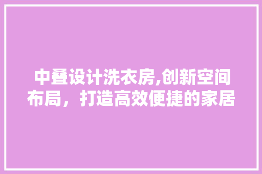 中叠设计洗衣房,创新空间布局，打造高效便捷的家居生活