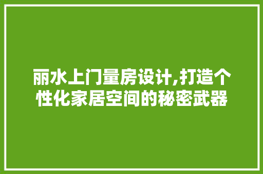 丽水上门量房设计,打造个性化家居空间的秘密武器