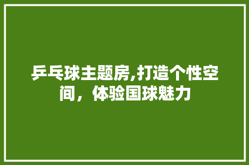 乒乓球主题房,打造个性空间，体验国球魅力