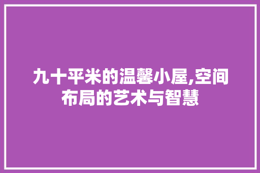 九十平米的温馨小屋,空间布局的艺术与智慧