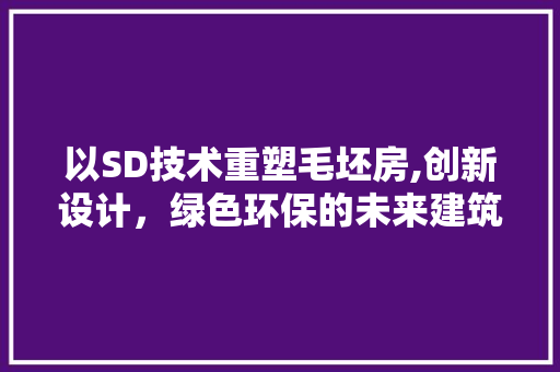 以SD技术重塑毛坯房,创新设计，绿色环保的未来建筑新趋势