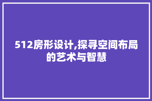 512房形设计,探寻空间布局的艺术与智慧