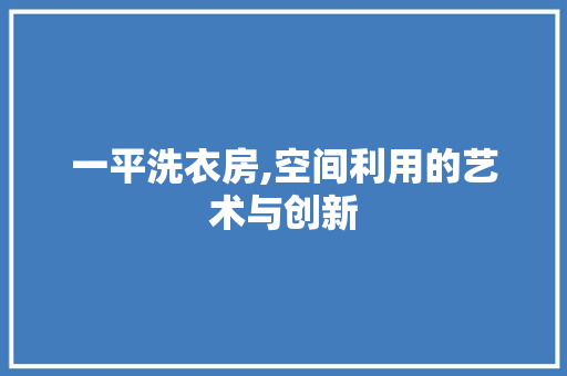 一平洗衣房,空间利用的艺术与创新