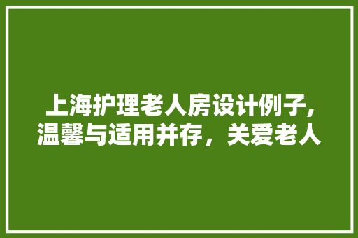上海护理老人房设计例子,温馨与适用并存，关爱老人的温馨家园