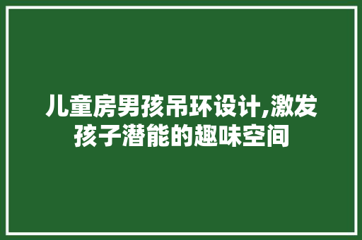 儿童房男孩吊环设计,激发孩子潜能的趣味空间