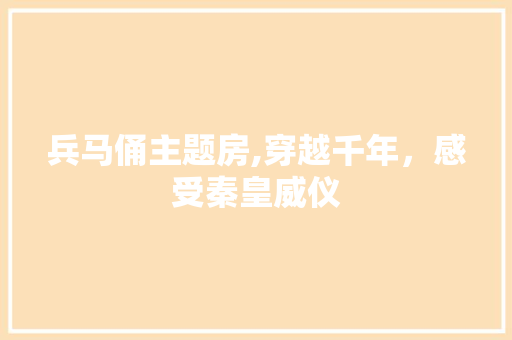 兵马俑主题房,穿越千年，感受秦皇威仪
