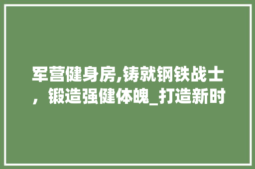 军营健身房,铸就钢铁战士，锻造强健体魄_打造新时代军人健身新地标