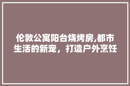 伦敦公寓阳台烧烤房,都市生活的新宠，打造户外烹饪新境界