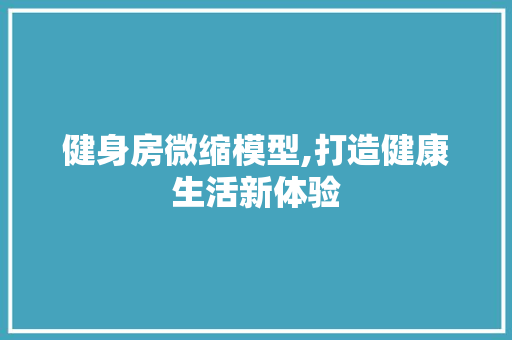 健身房微缩模型,打造健康生活新体验