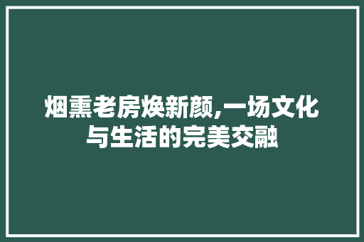 烟熏老房焕新颜,一场文化与生活的完美交融